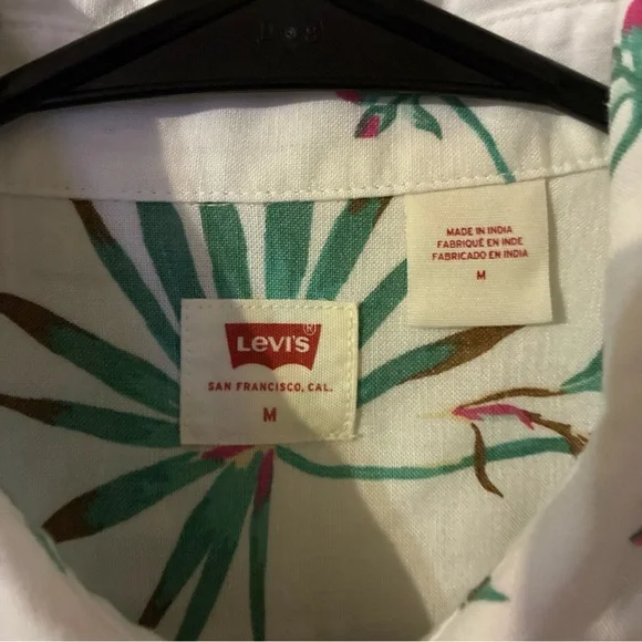 Levi's White Floral Men's Shirt - Picture 3 of 10